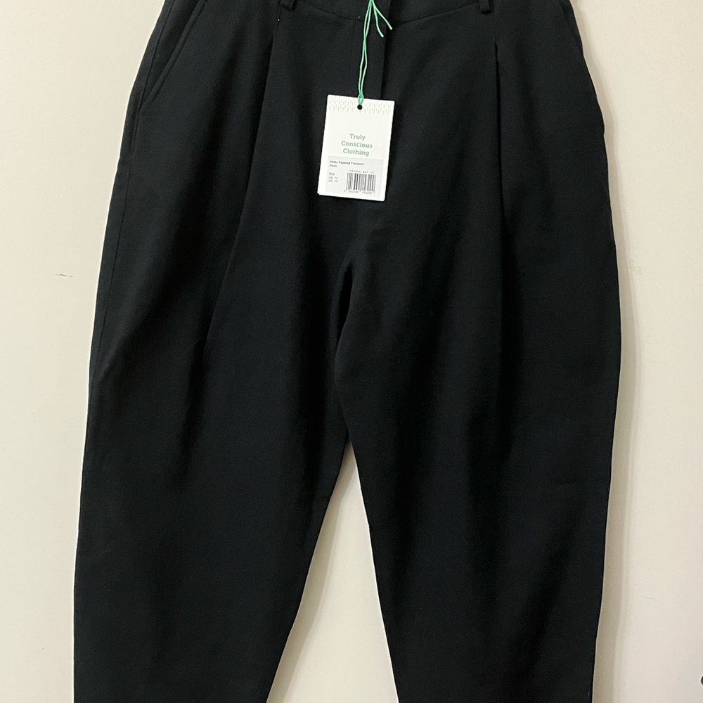 HELKA TAPERED TROUSERS, BLACK COLOR